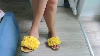 Toe Tapping Yellow Flip Flops