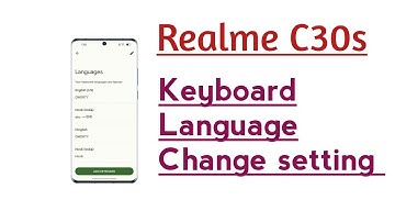 Realme C30s Keyboard Language Change setting