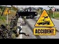 Niebezpieczny wypadek z motocyklem i rowerzysta - Accident #4