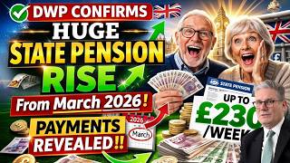 DWP confirms huge state pension rise 💷 from March 2026 – payments revealed