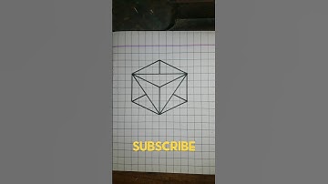 Draw a 3D Cube On a Graph Paper  #shorts #trending
