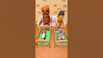 Funny animals and Squid Game Doll vs Tung Tung Sahur