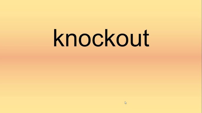 KNOCKOUT definition in American English