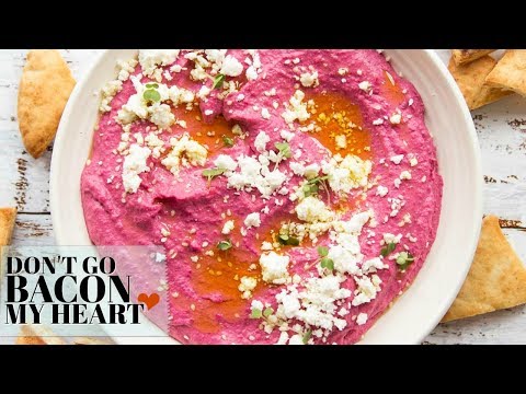 Roasted Beetroot Hummus with Feta