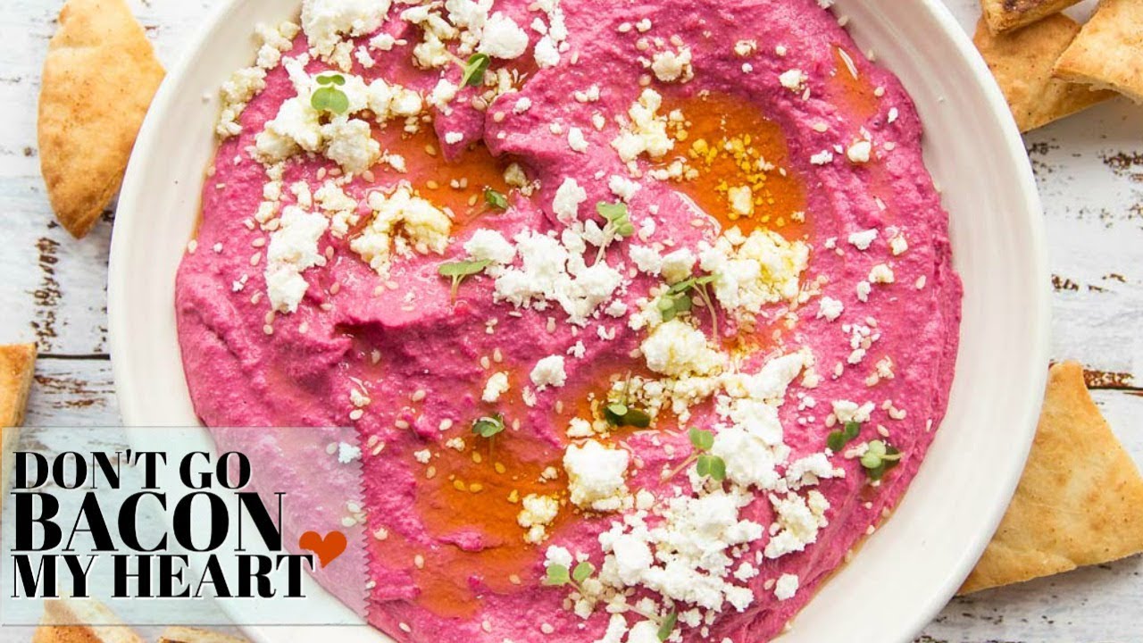 Roasted Beetroot Hummus with Feta