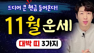 [ 띠별 운세 ] 양력 11월 크게 대박터지는 띠 3가지 !! 드디어 큰 재물이 들어온다 