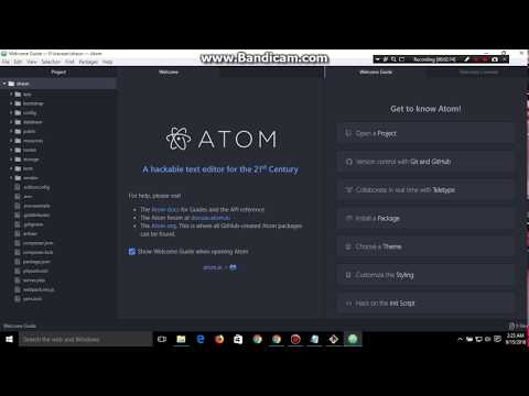 how  to open atom with project by command prompt | laravel | path change