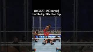 VEER MAHAAN AND SANGHA STEEL CAGE TOP SPLASH TO ROMAN REIGNS AND BROCK LESNAR WWE 2K23 #shorts #wwe Resimi