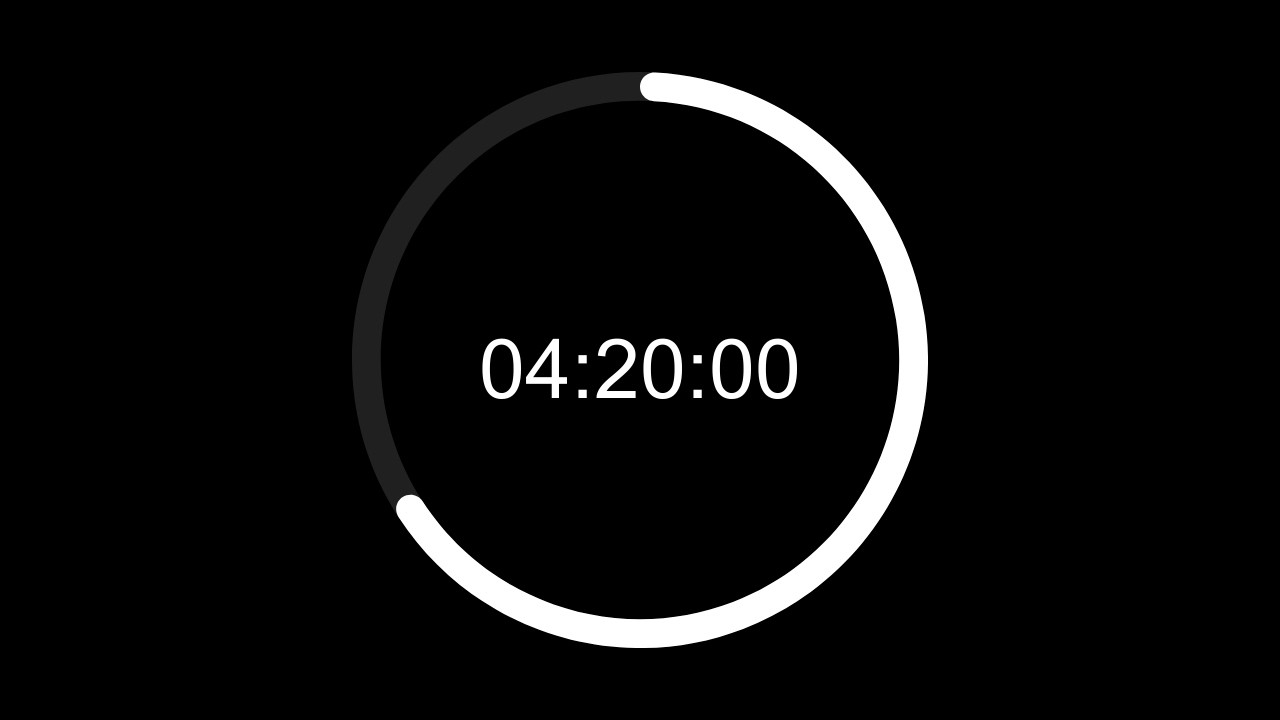 4 Hour 20 Min Study Timer | Minimalist Focus Countdown - YouTube