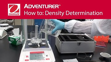 How to: Density Determination - OHAUS Adventurer™ Analytical Laboratory Balances