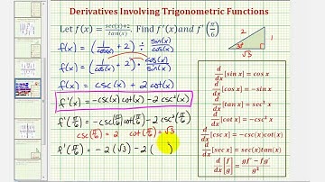 Ex 1:  Derivative of Trigonometric Functions -- Simplify Before Differentiating