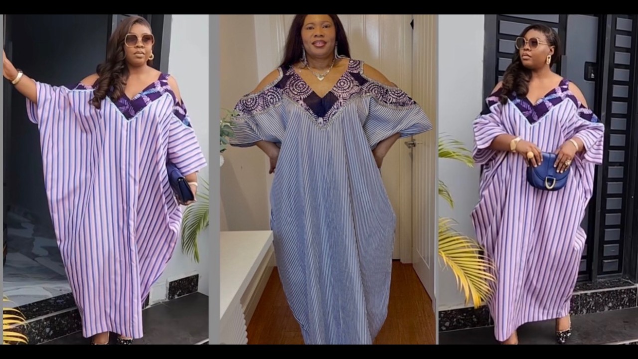 Как выкроить и сшить модный кафтан «бубу» с открытыми плечами