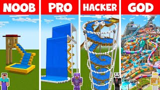 Minecraft NOOB vs PRO vs HACKER vs GOD: WATERPARK CHALLENGE / Animation