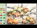 Landscape Watercolor - Ivy vines (sketch & color mixing, Arches) NAMIL ART