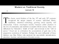 Lecture 16 modern vs traditional society