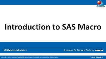 SAS Macro - M1 Intro