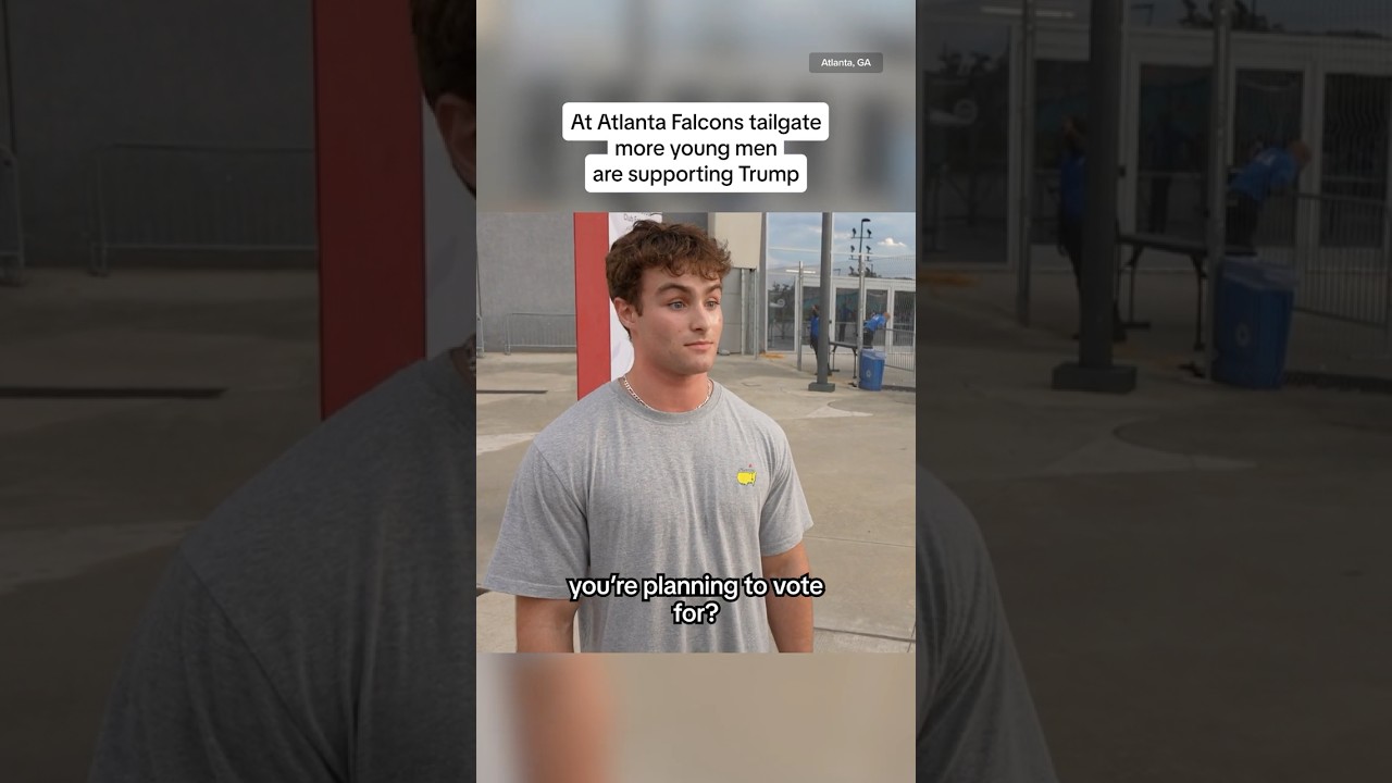 At Atlanta Falcons tailgate more young men are supporting Trump