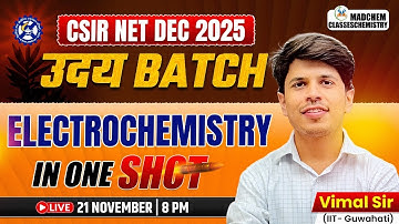 CSIR NET Dec 2025 | CSIR NET Chemical Science Classes | Electrochemistry in One Shot CSIR NET