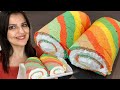 Gökkuşağı Rulo Kek | Rainbow Roll Cake
