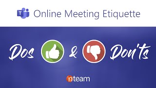 Online Meeting Etiquette / 10 DOS & DON'TS for better video conferencing