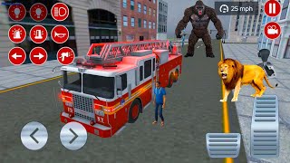 Real Fire Truck Driving Simulator 2022 - Fire Fighting Fireman Job - Android GamePlay #27 screenshot 4