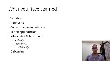 Learn Python with Minecraft - Part 2: Syntax and Variables - Lesson 13: Conclusions