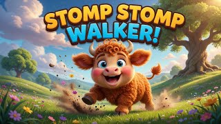 Stomp Stomp Walker! 🐂 The Funny Baby Bull Song | Kids Dance & Sing Along