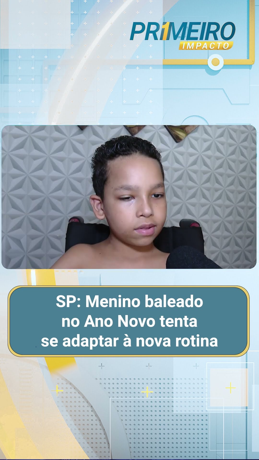 SP: Menino baleado no Ano Novo tenta se adaptar à nova rotina