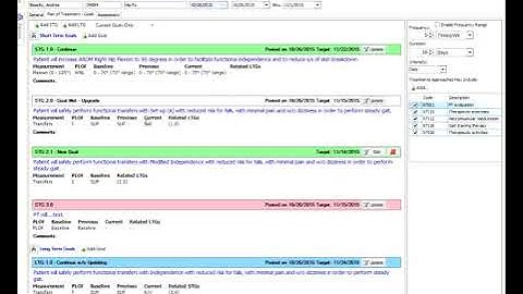 Rehab Optima Documentation  Progress Report