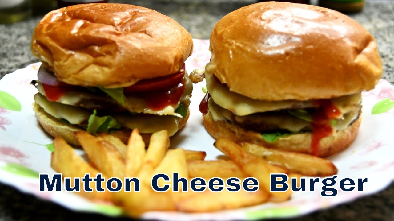 Mutton Cheese Burger Recipe /With Readymade Mutton Patty Make Mutton