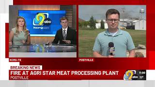 Fire burns for hours at Postville meat processing plant