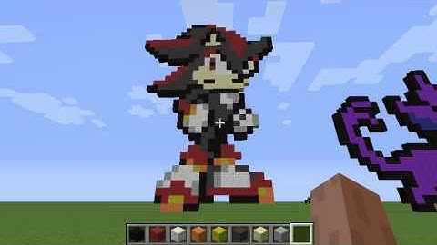 Minecraft Pixel Art Tutorial: modern Shadow The Hedgehog