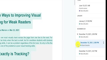 Google Docs: Version History