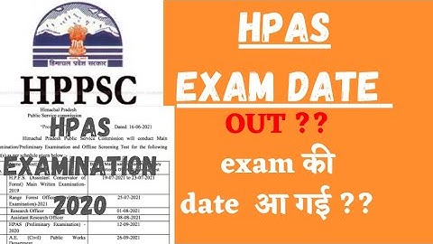 HPPSC HPAS Exam Date Out | HPPSC Latest Exam Schedule | HPPSC HPAS Prelims exam date announced