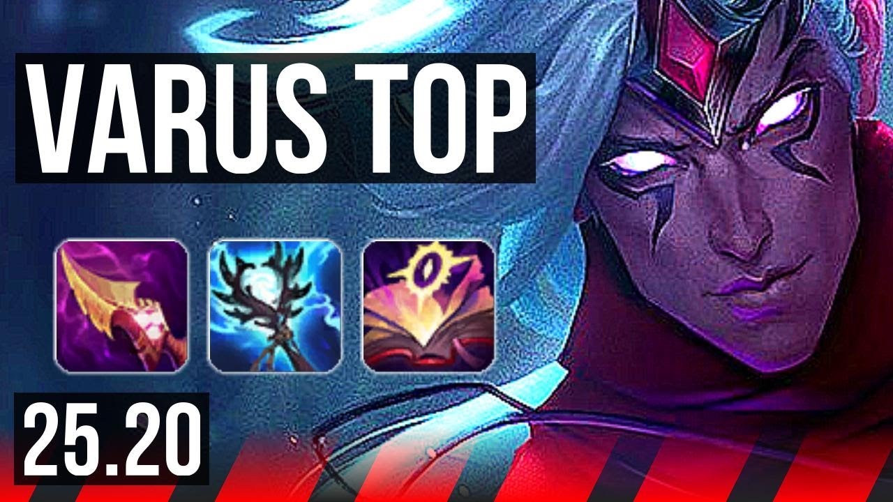 VARUS vs POPPY (TOP) | 67% winrate, 48k DMG, Legendary, Rank 10 Varus | EUNE Challenger | 25.20