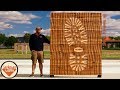 Carving a Giant "Bootprint" from Reclaimed Wood