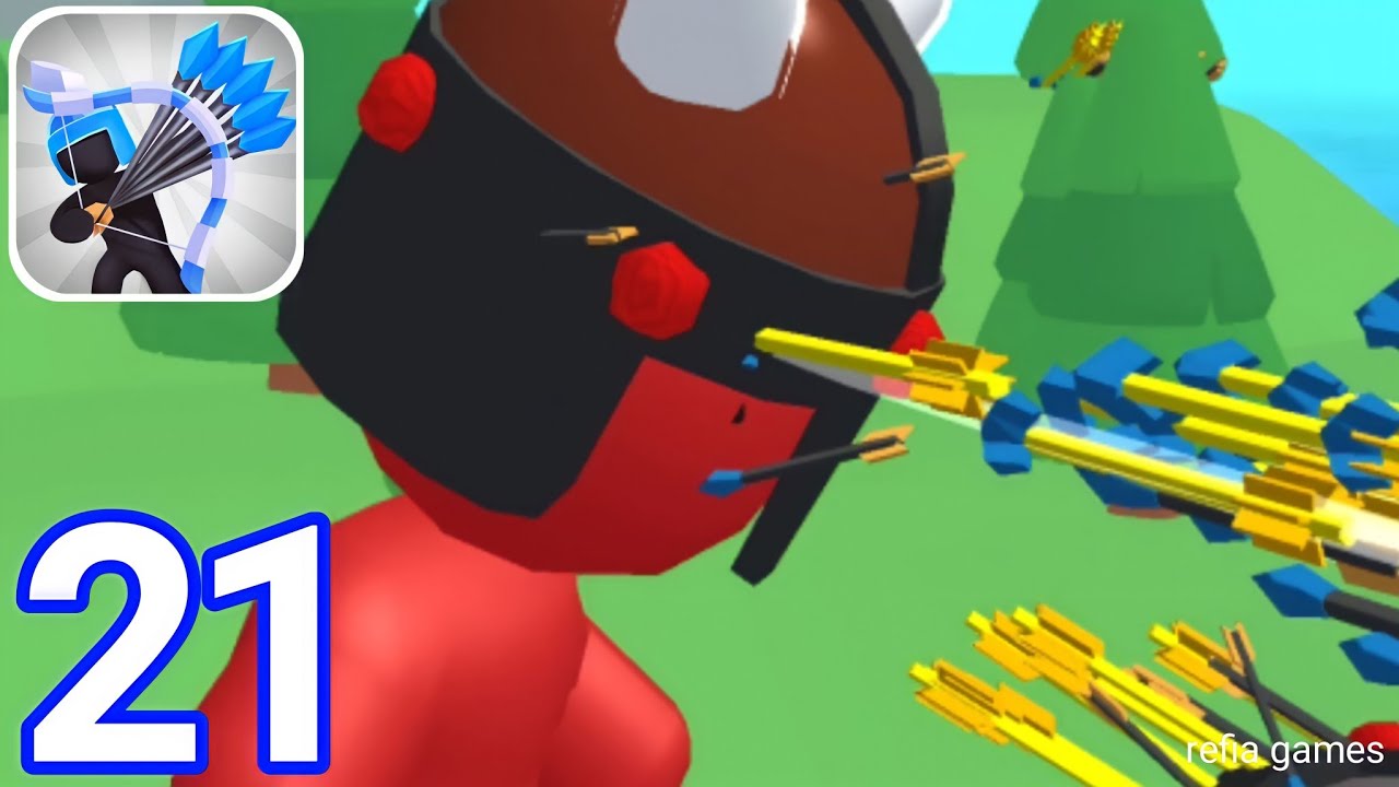 Merge Archers : Castle Defense - Gameplay Walkthrough 21 Level 160 - 175 Red Titans ( iOS, Android )