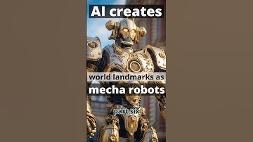 AI imagines tourist sights of each country as mecha robots (part 6) #shorts