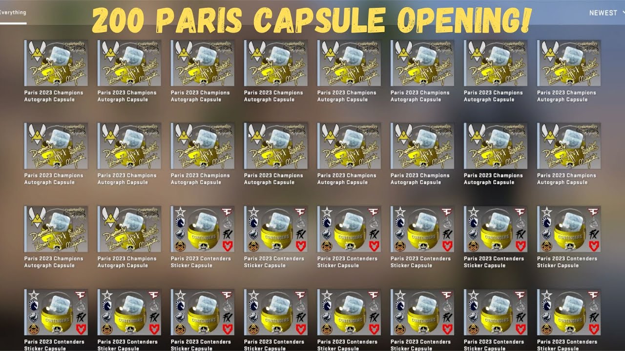 200 Paris Sticker Capsule Opening. CS:GO - YouTube