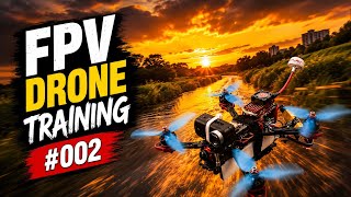 FPV Drone Training #002 | Flying Low Over a Beautiful Sunset River
