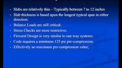 Two-Way Post-Tensioned Slab Design
