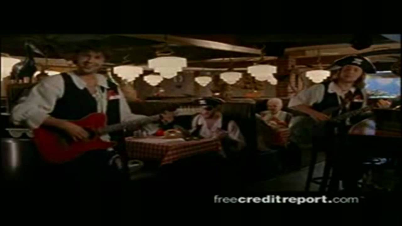 Video thumbnail — Free Credit Report.com Commercial: New Job, Pirate (With Lyrics!)