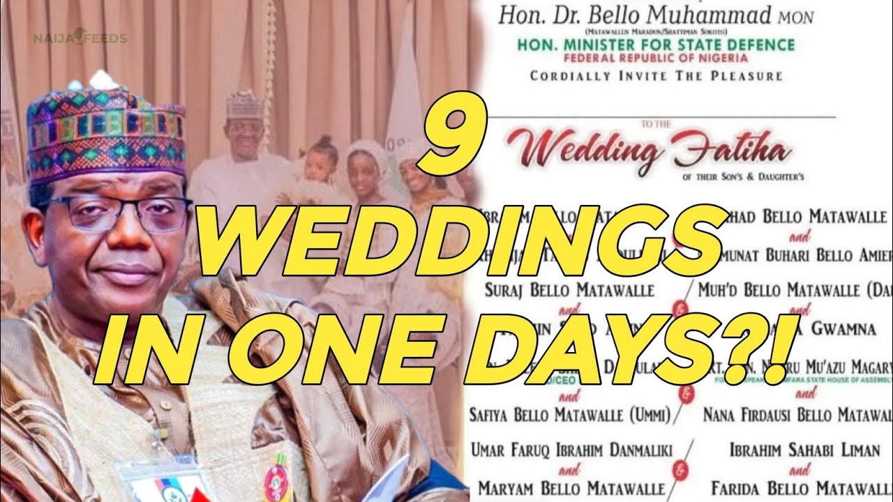 9 KIDS, 1 DAY! 😱 Inside Minister Matawalle’s Massive Abuja Wedding!