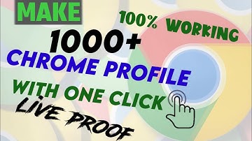 How to make chrome profile | chrome profile generator