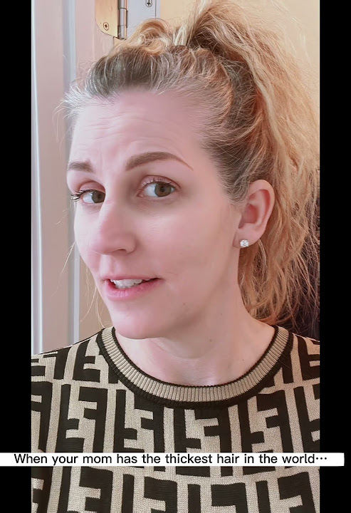 When your mom has the thickest hair in the world… #thickhair #