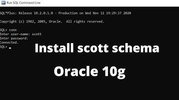 How to Install Scott Schema in Oracle 10g | JaggyTech