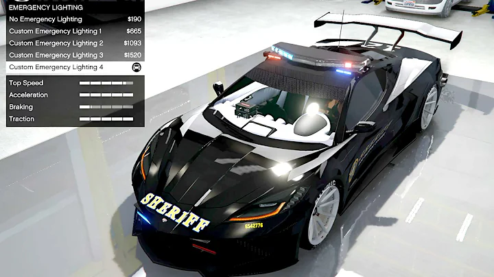 GTA 5 - Invetero Coquette D10 Pursuit Vehicle Customization (Corvette C8 Police Edition) | 4K