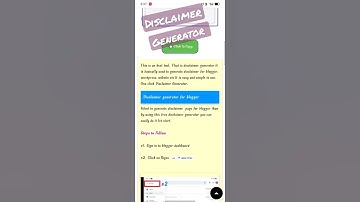 Disclaimer Generator For You Blog Website, For Blogger As well As wordpress🔥 #short #shorts