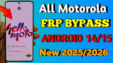 🔓 All Motorola/Moto FRP Bypass 2025 | Android 14–15 | New Method 100% Working | Moto Frp Bypass 