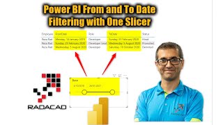 power bi from and to date filtering with one slicer